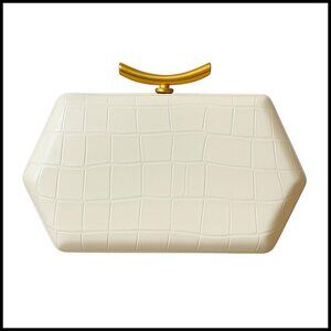 Elegant Crocodile Print PU Leather Clutch Crossbody Evening Bag Chic